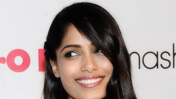 Freida Pinto Face Closeup At Nylon Magazine 13th Anniversary Celebration